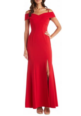 R M Richards Women s Off the Shoulder Gown belk