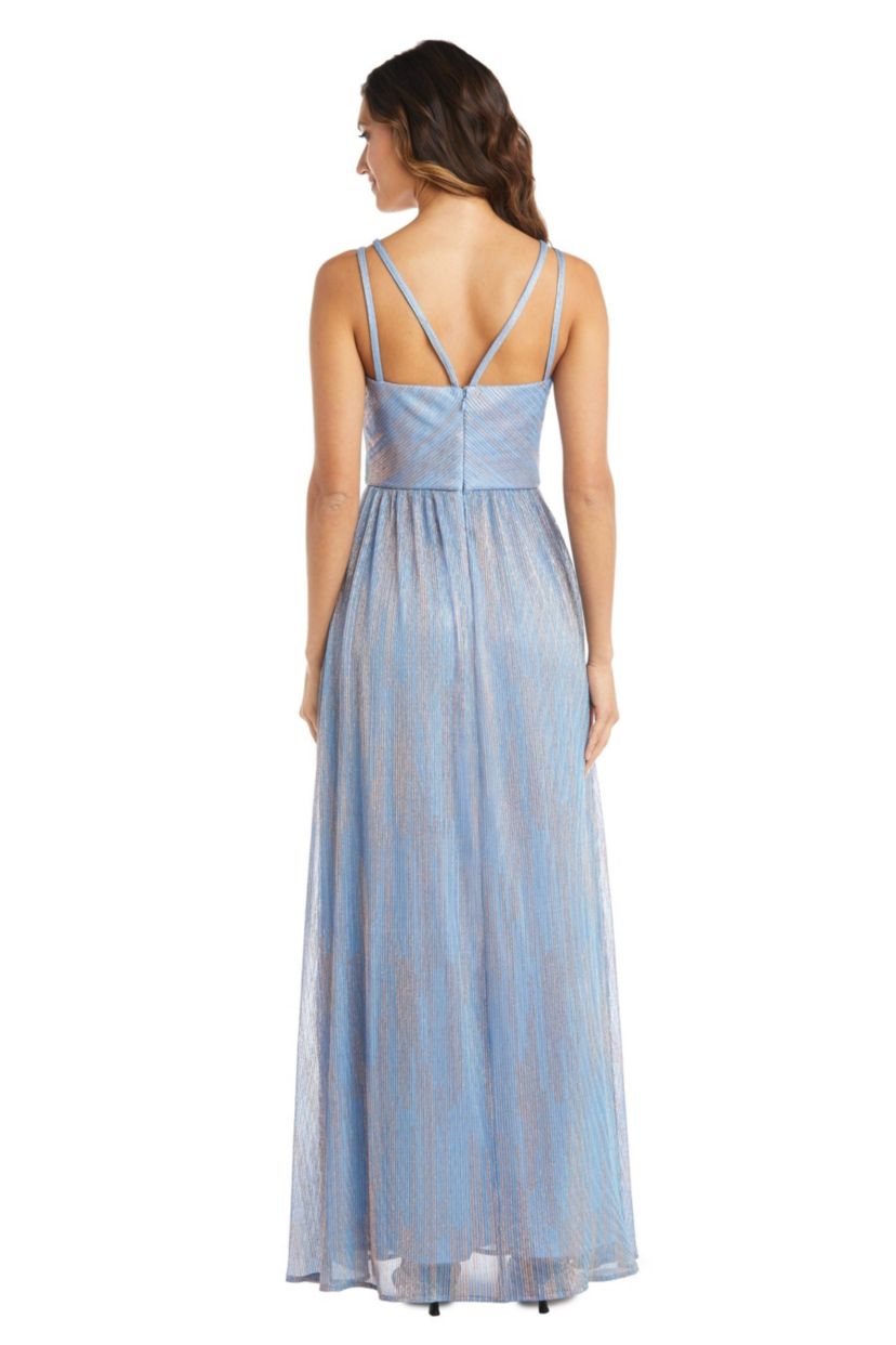 Long Shimmer Double Strap V Front