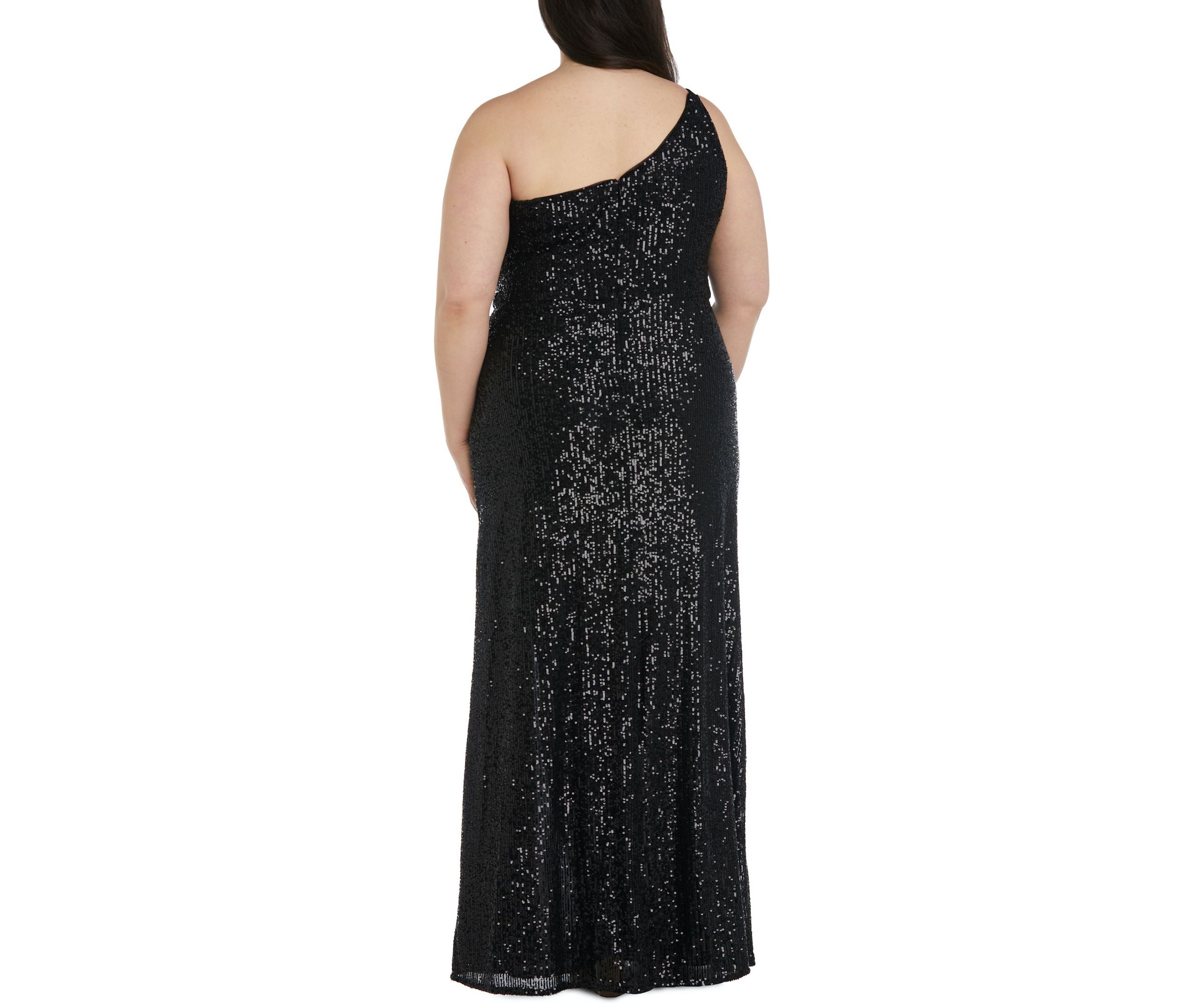 Long One Shoulder Sequins