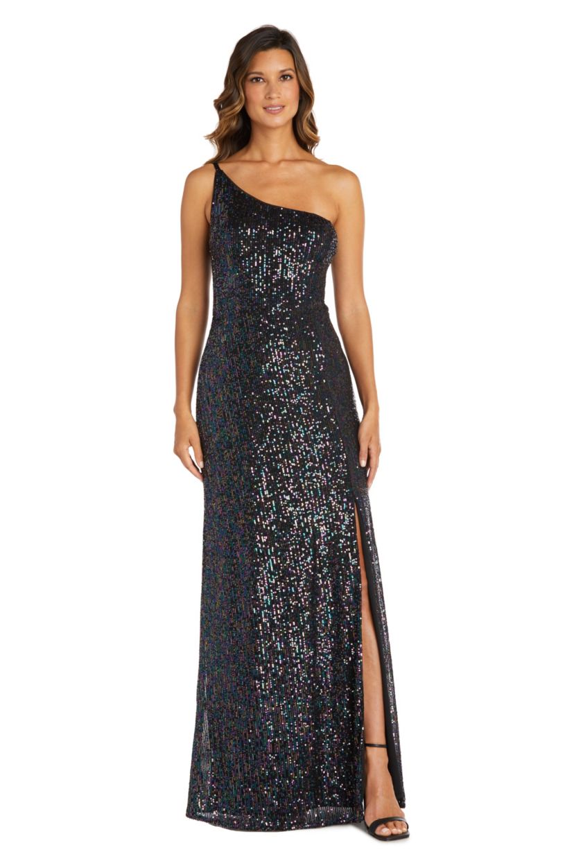 Long One Shoulder Sequins
