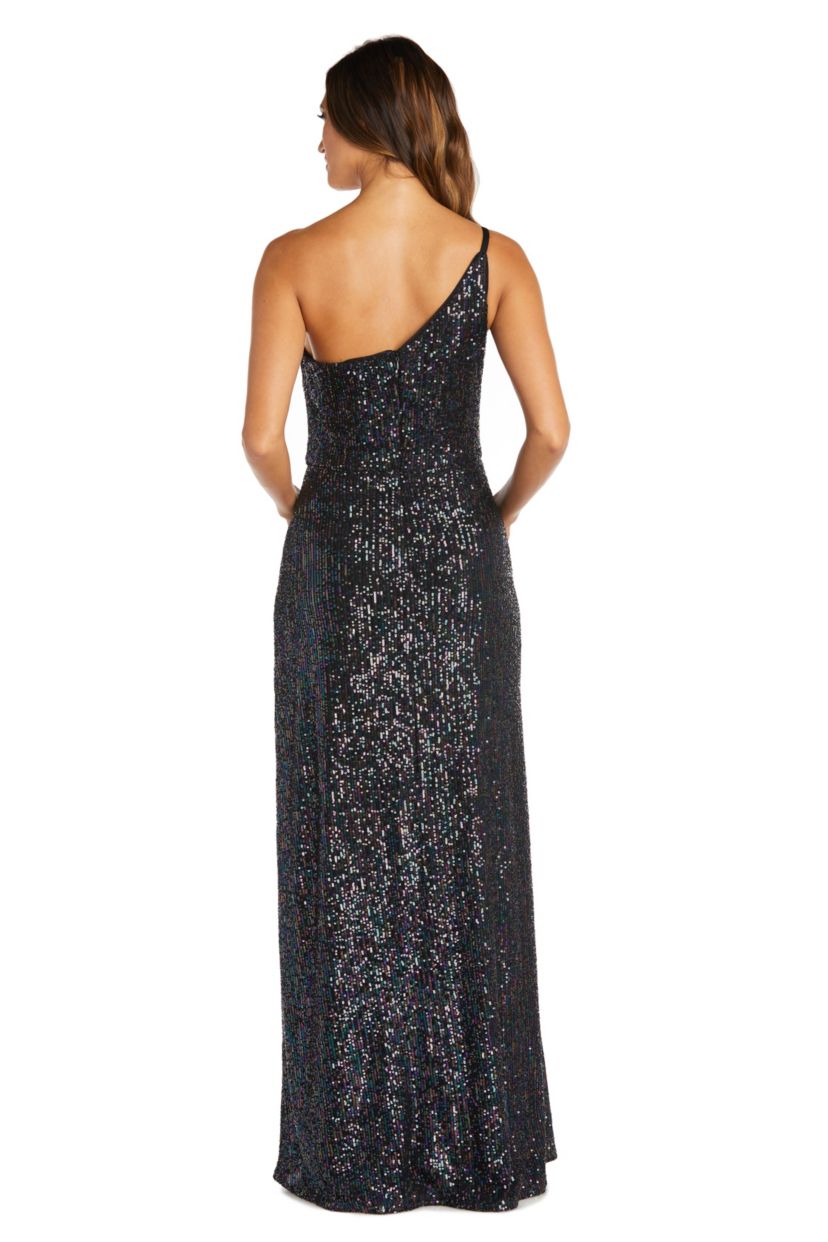 Long One Shoulder Sequins