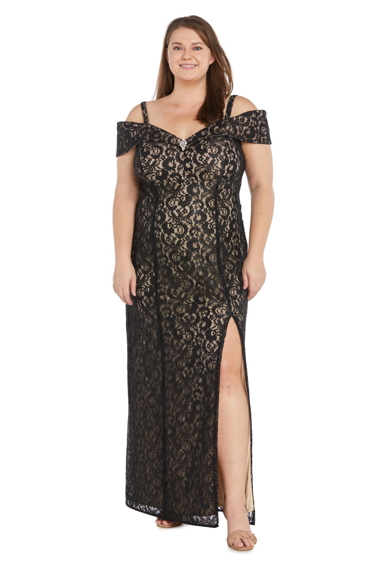 Glitter Lace Long Dress