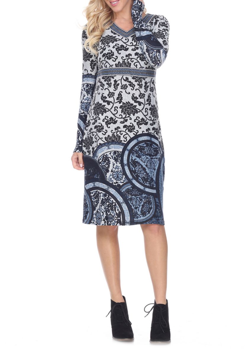 Naarah Embroidered Sweater Dress
