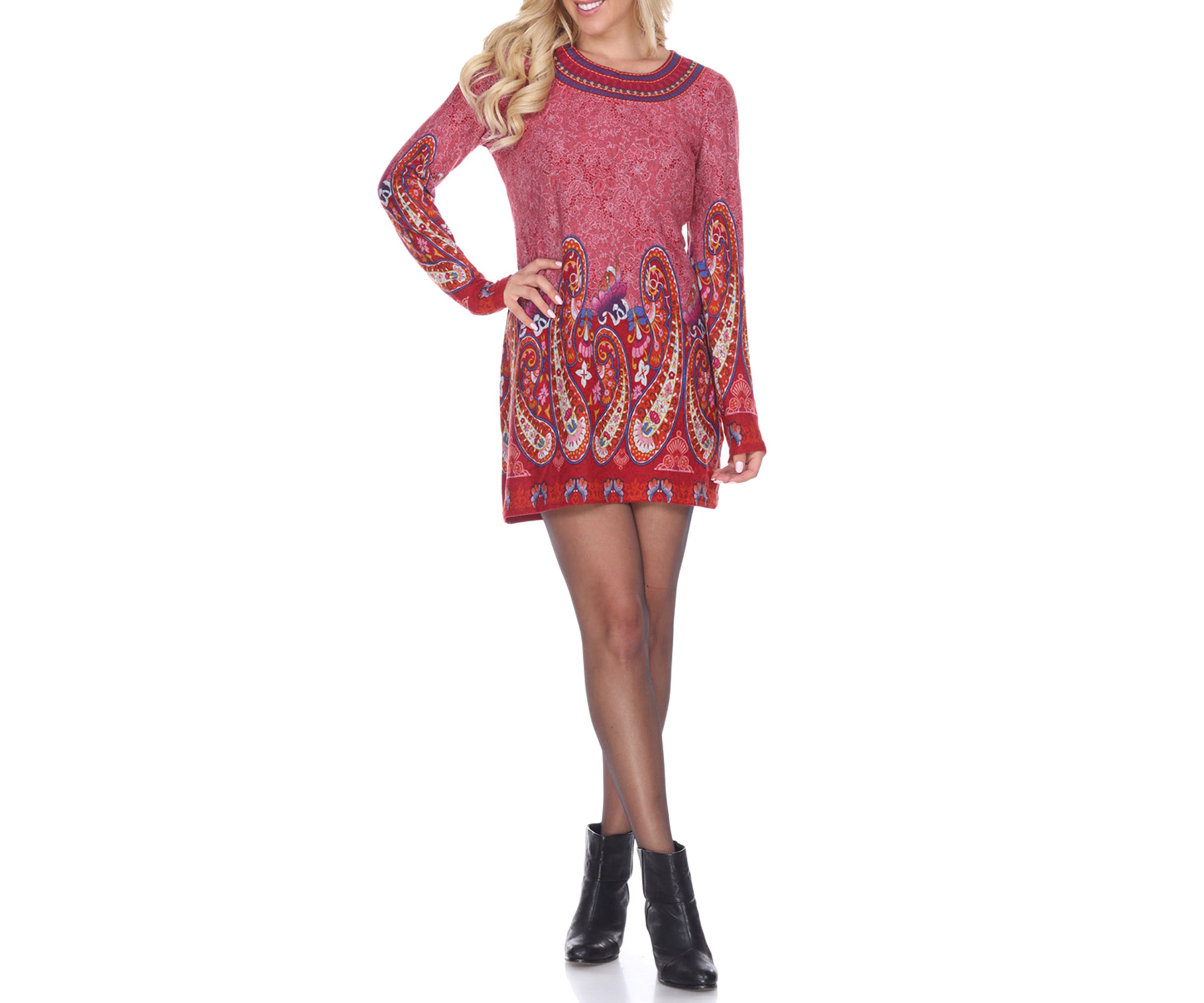 Sandrine Embroidered Sweater Dress
