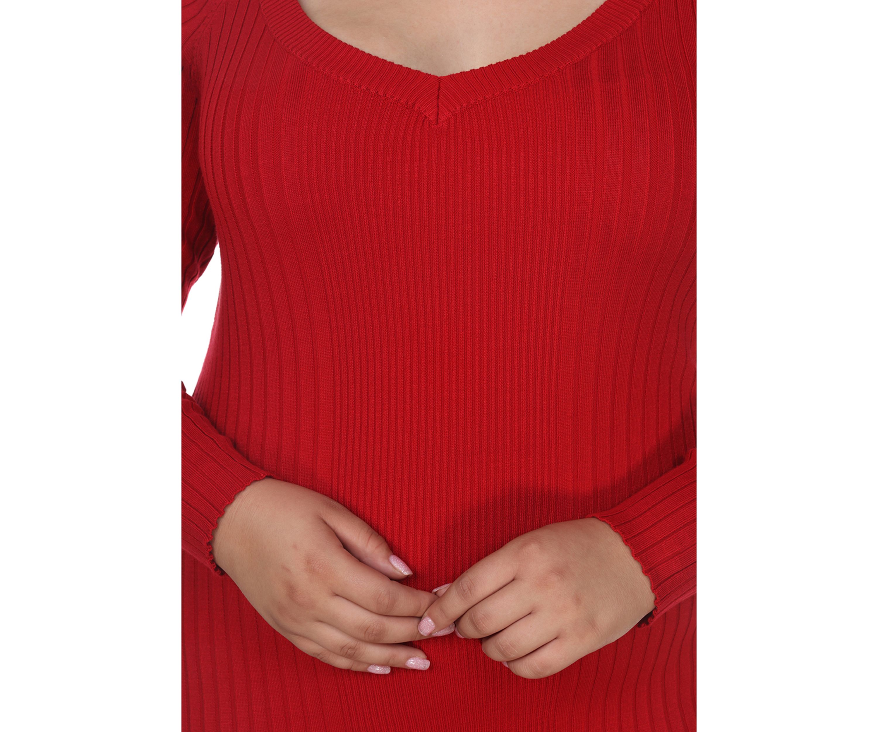 Plus Size Destiny Knee Length Sweater Dress