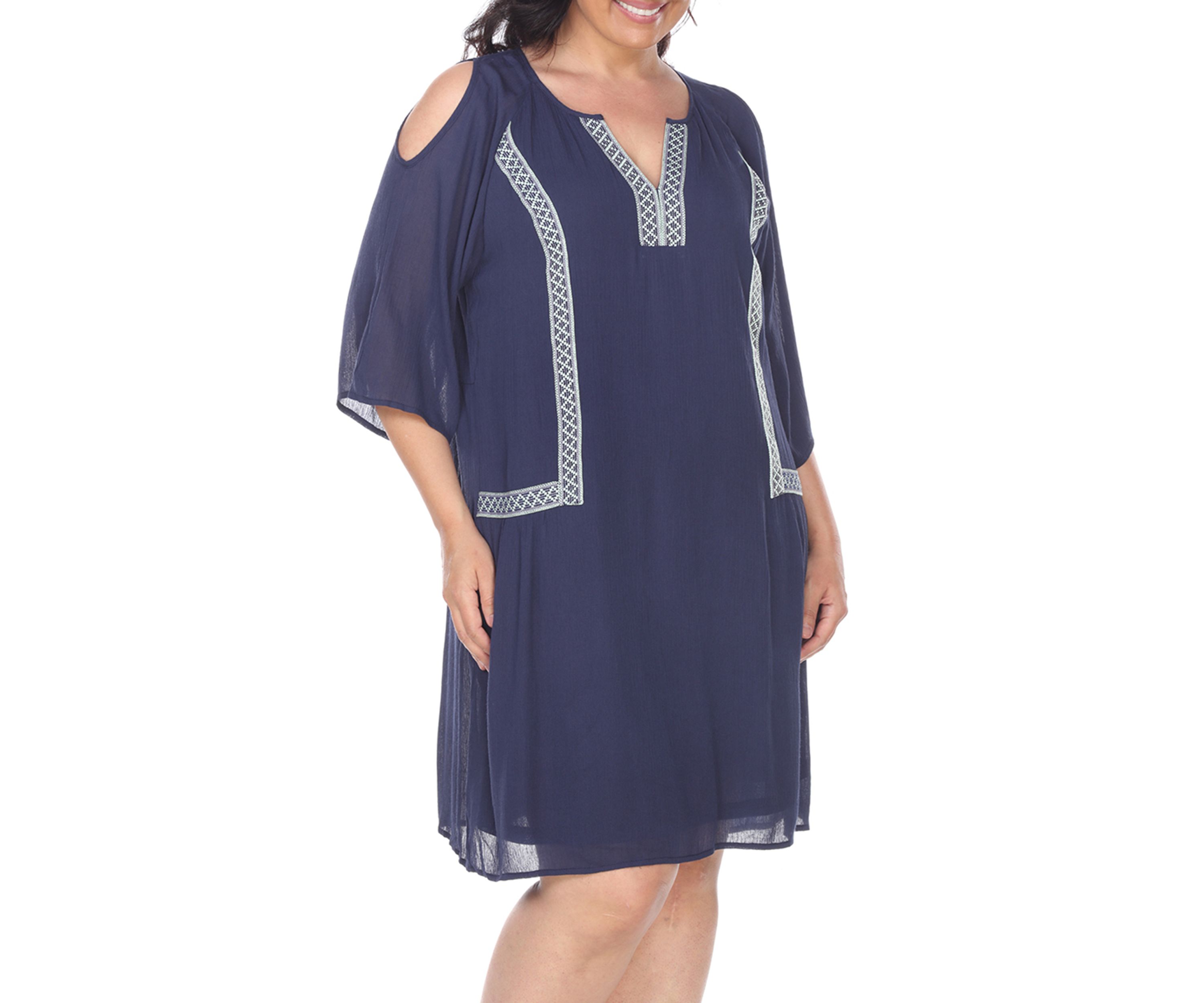 Plus Size Marybeth Embroidered Dress