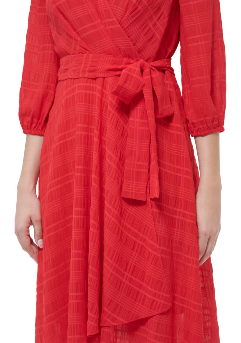 Womens Crinkled Windows Surplus Fit and Flare Dress