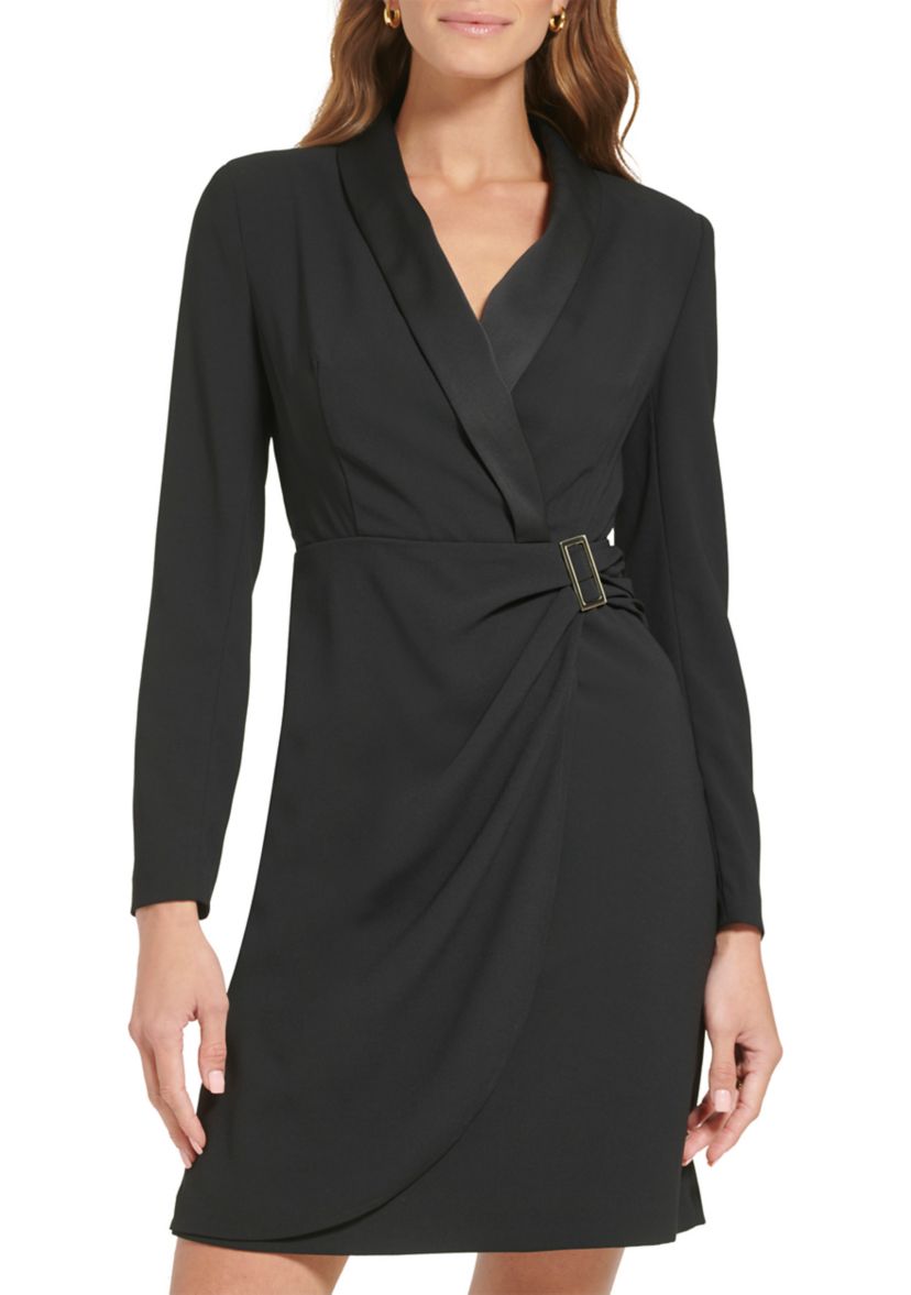 Womens Long Sleeve Portrait Collar Dress