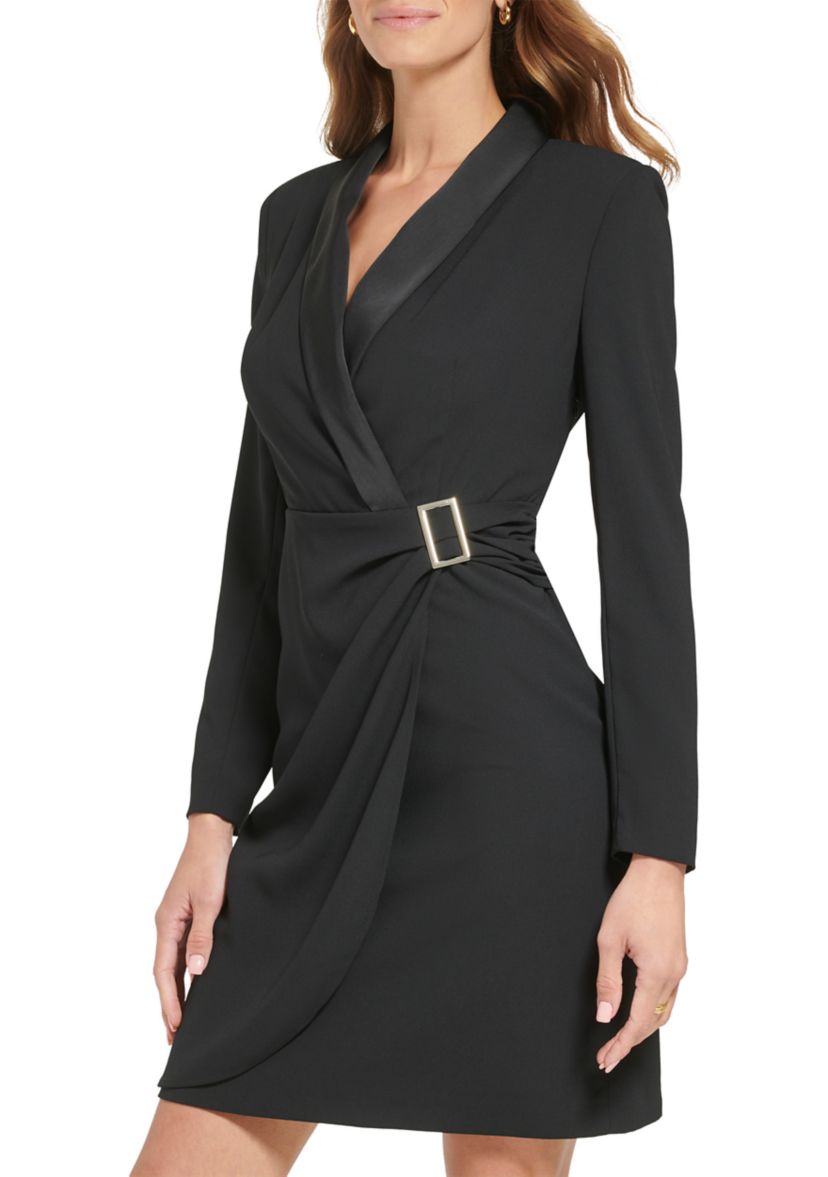 Womens Long Sleeve Portrait Collar Dress