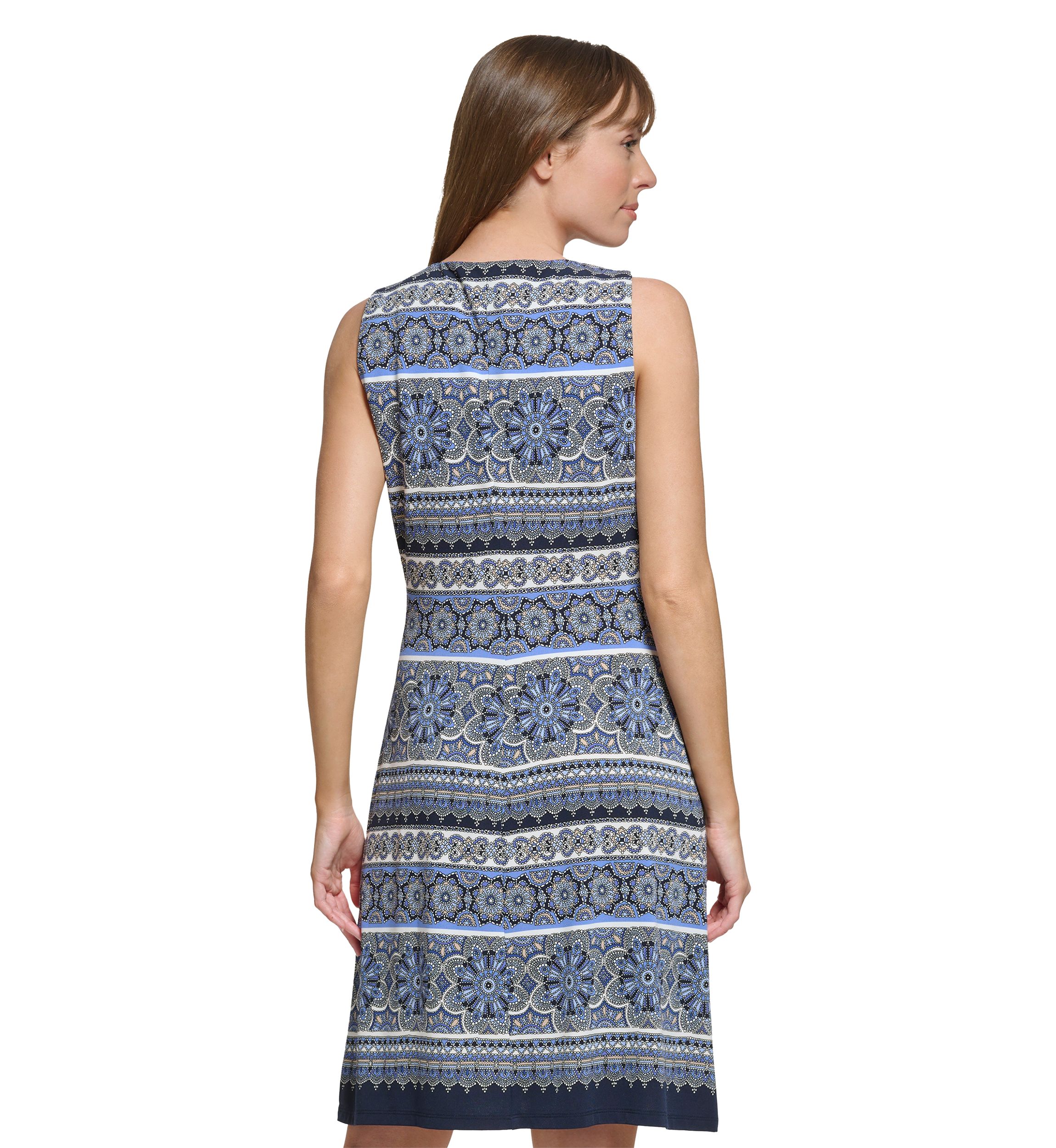 Womens Sleeveless Jersey Shift Dress