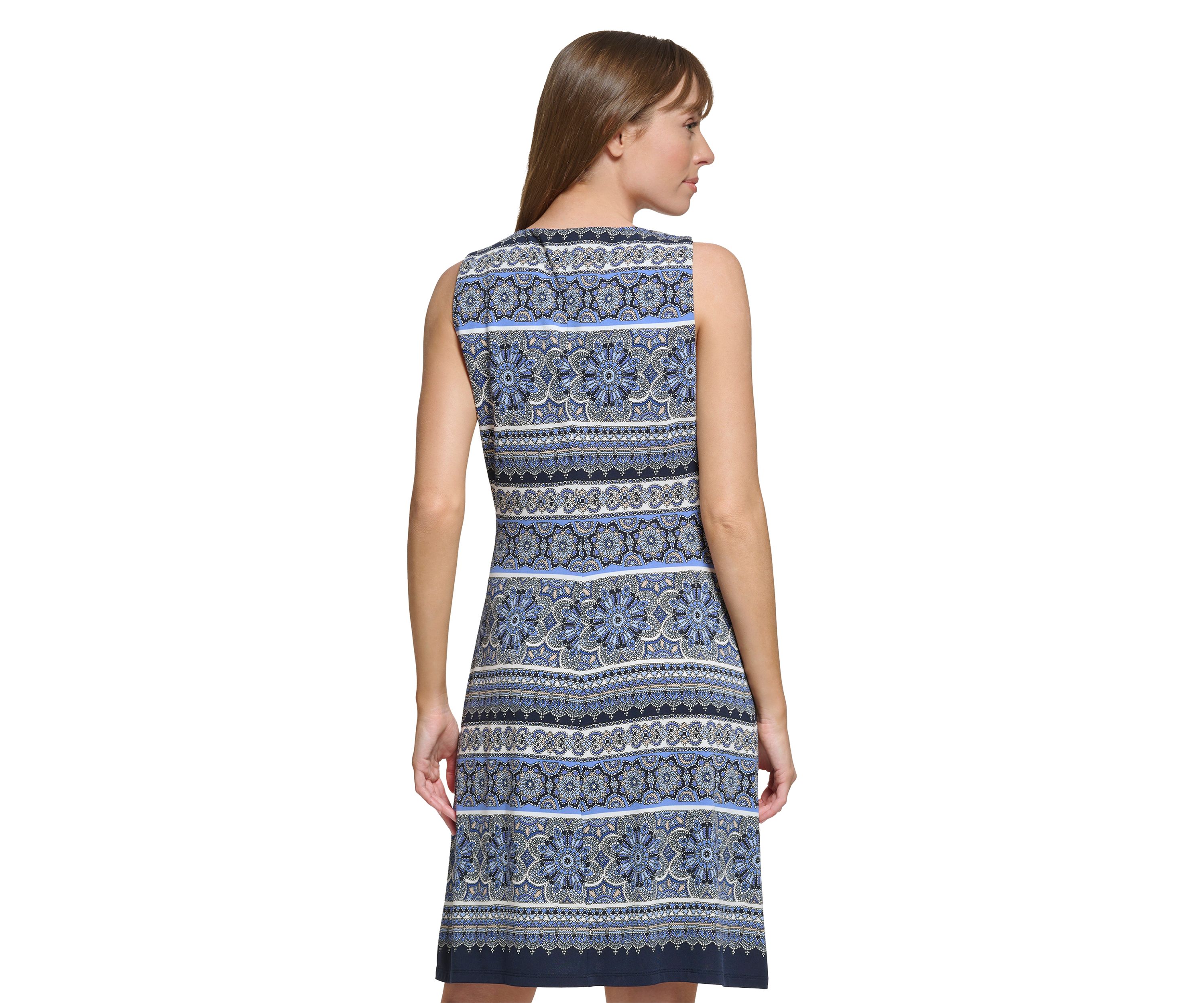 Womens Sleeveless Jersey Shift Dress