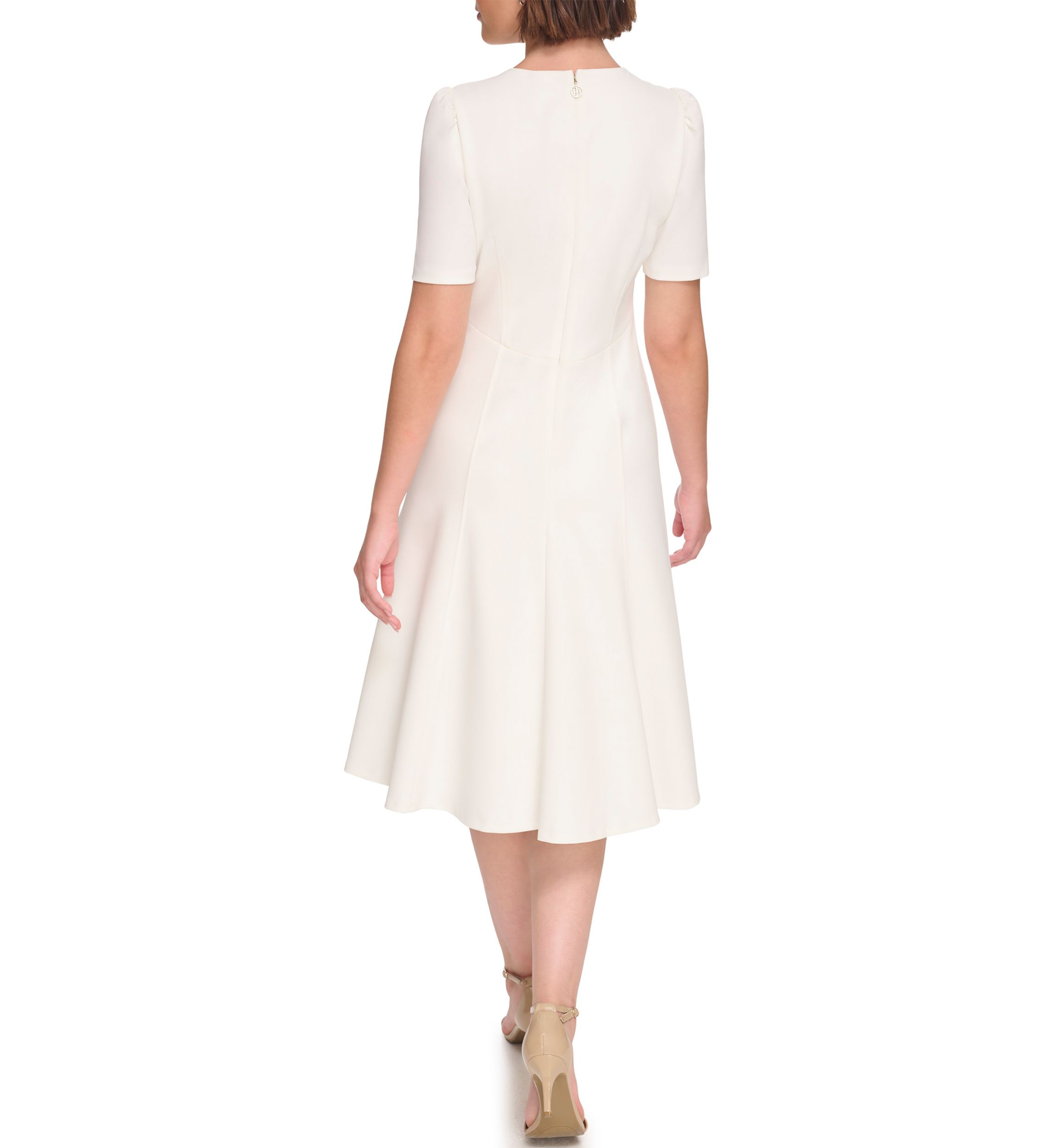 Womens Short Sleeve V-Neck Dress