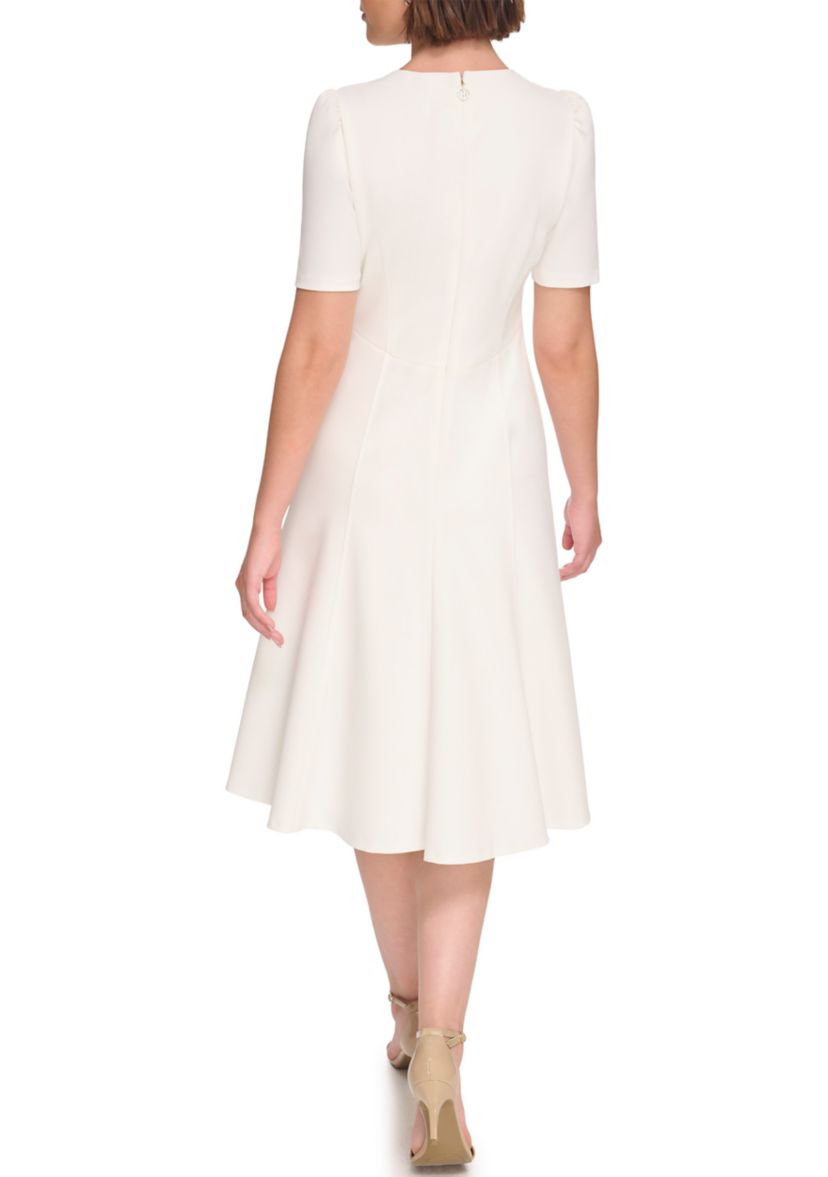 Womens Short Sleeve V-Neck Dress