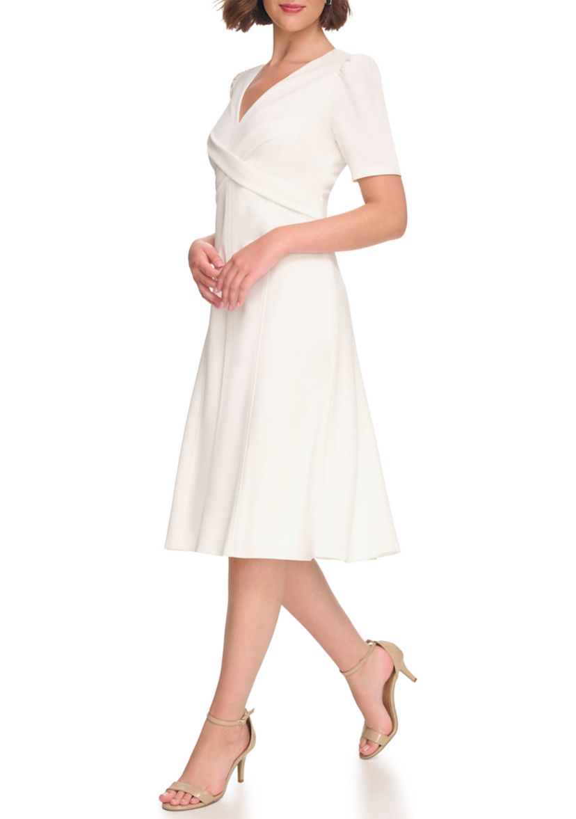 Womens Short Sleeve V-Neck Dress