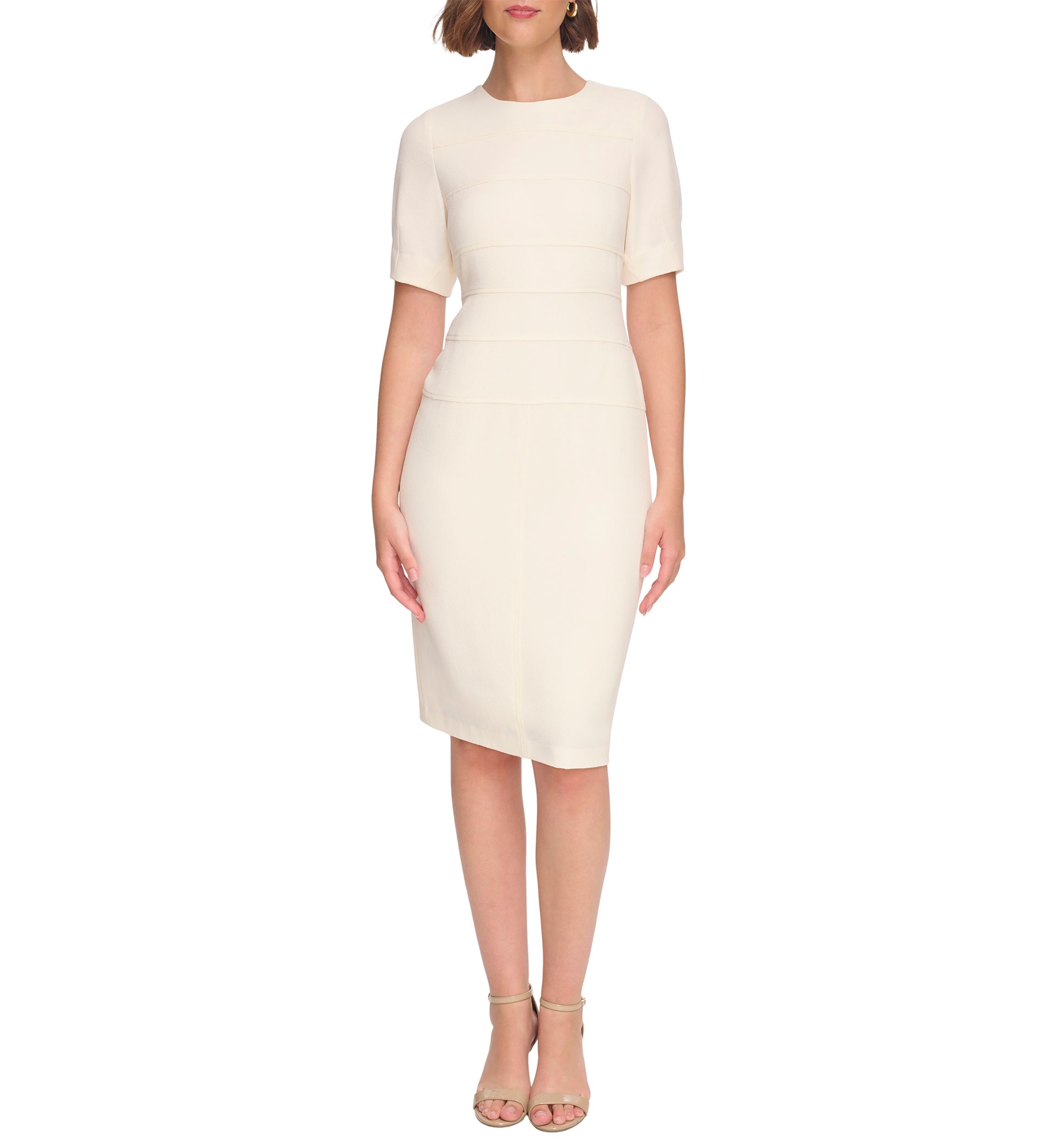 Womens Short Sleeve Sheath Dress