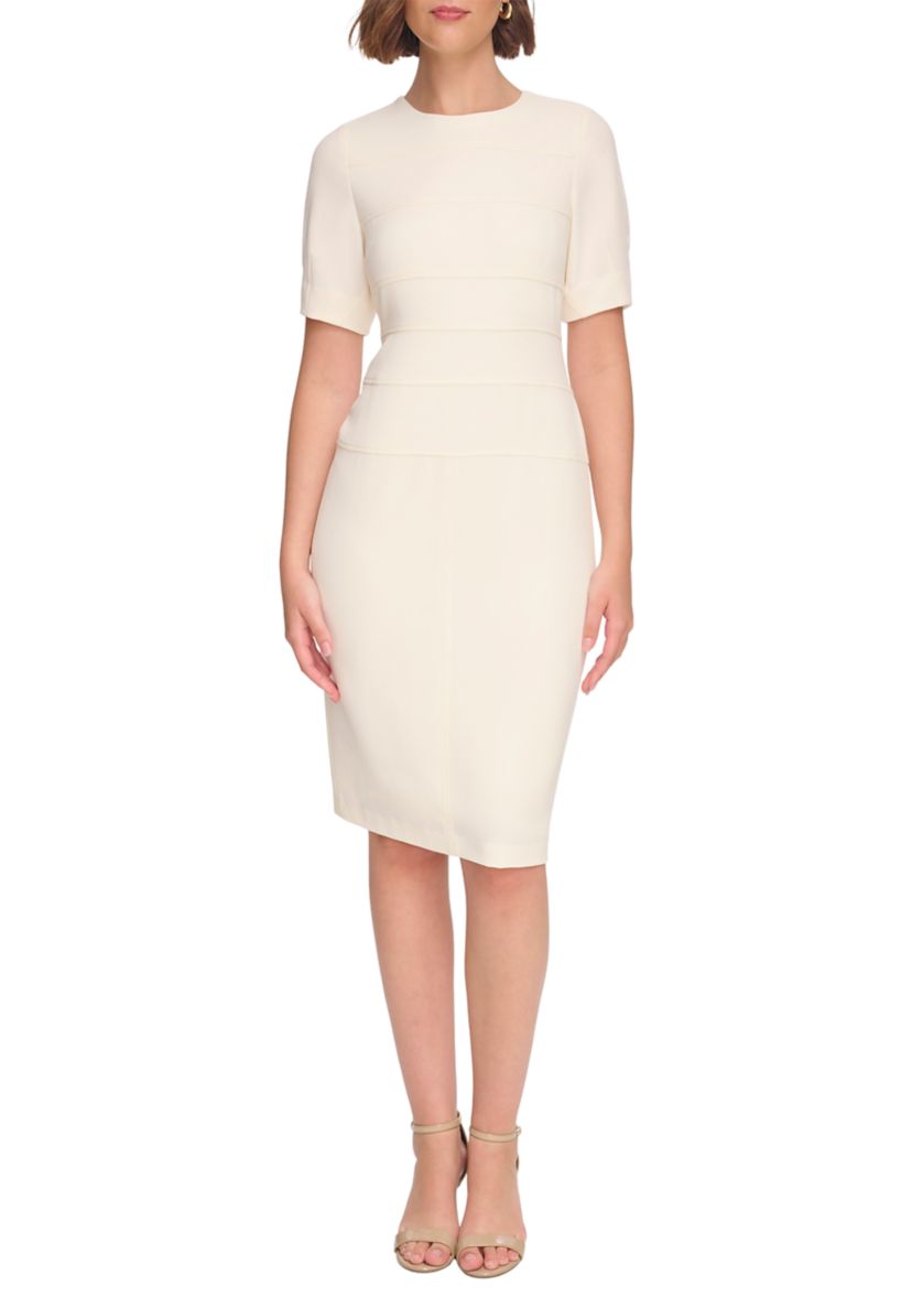 Womens Short Sleeve Sheath Dress
