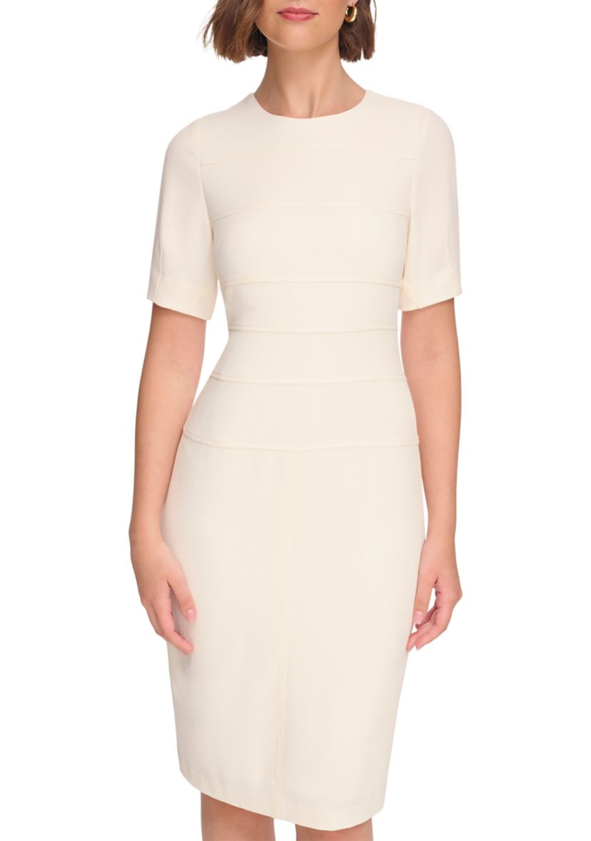 Womens Short Sleeve Sheath Dress