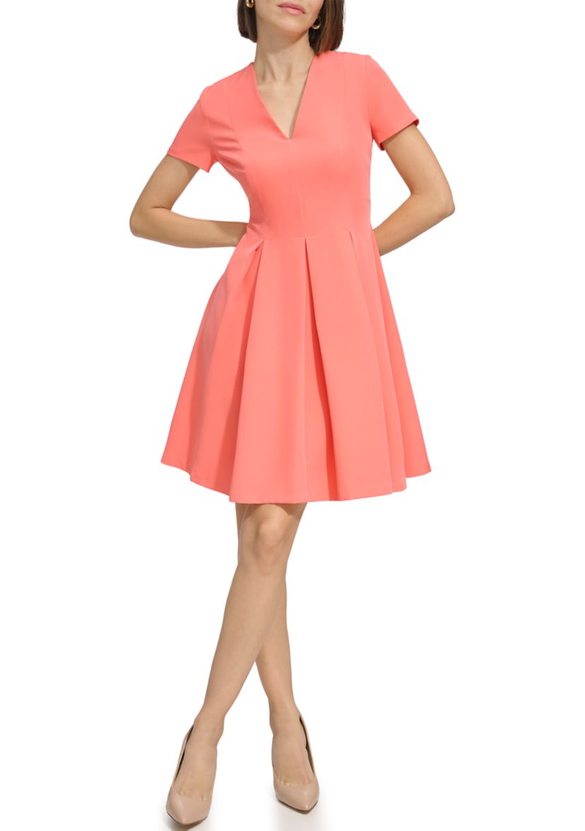 Womens Short Sleeve Knit Novelty Dress