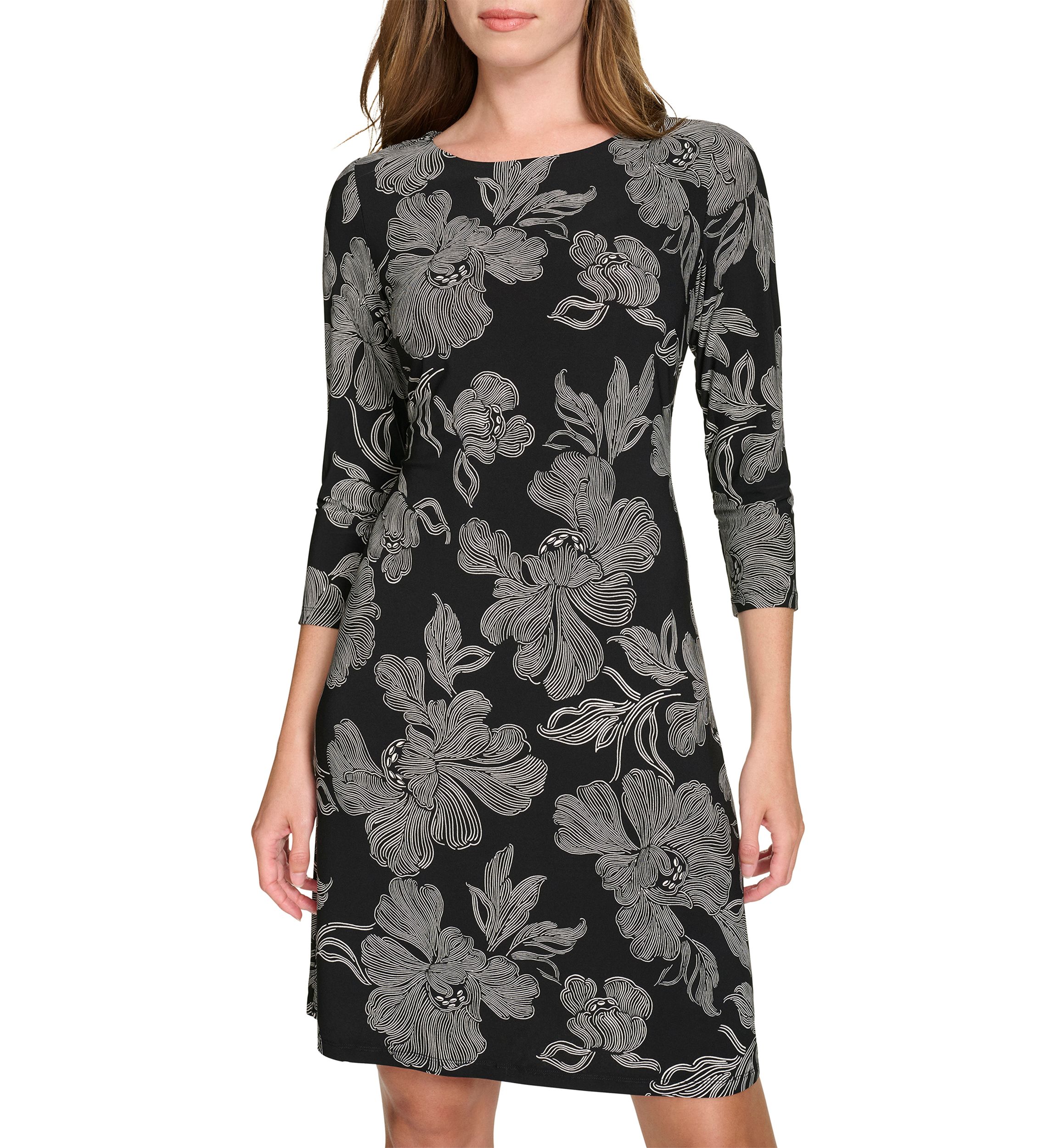 Womens Abstract Printed Jersey Shift Dress