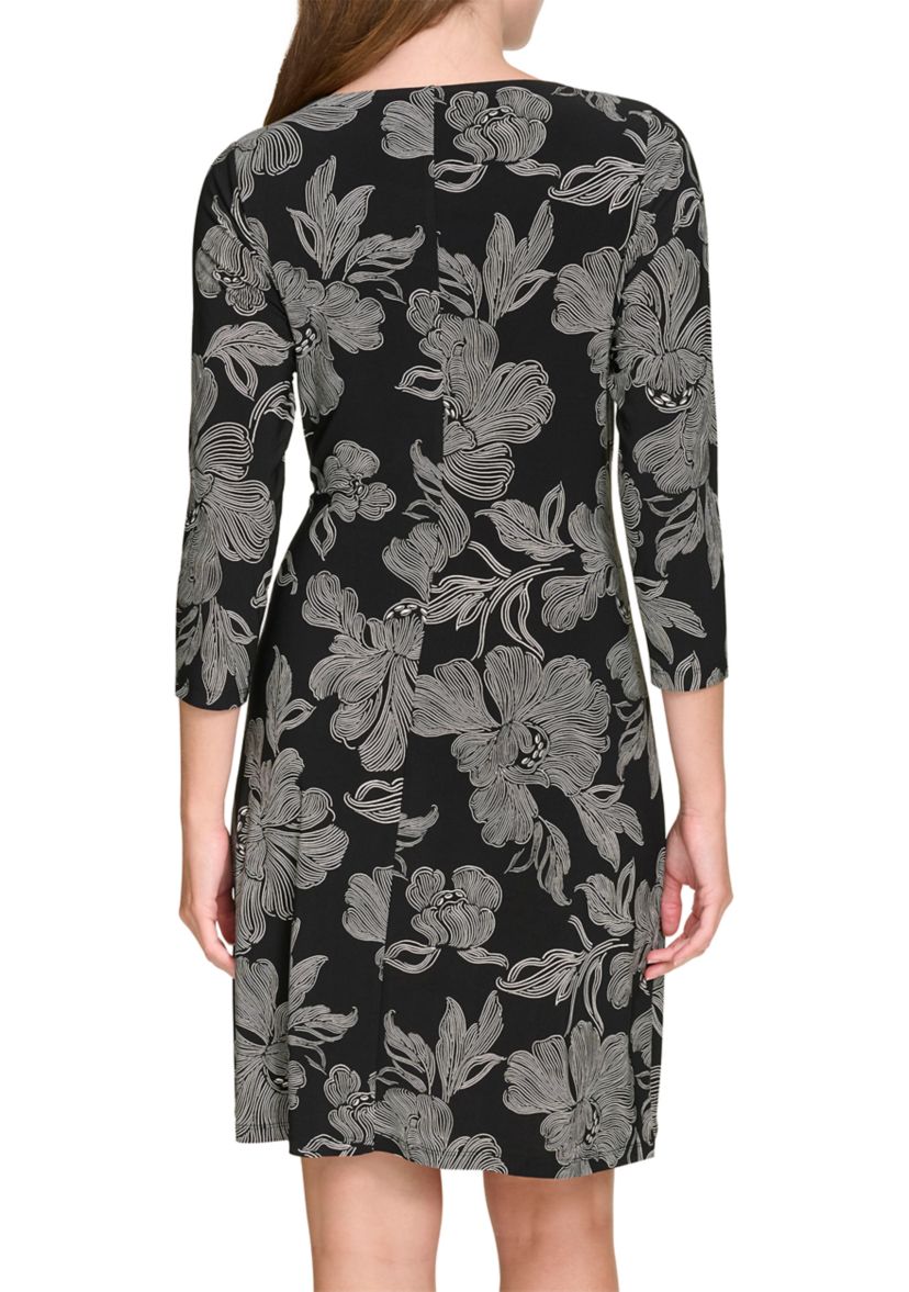 Womens Abstract Printed Jersey Shift Dress