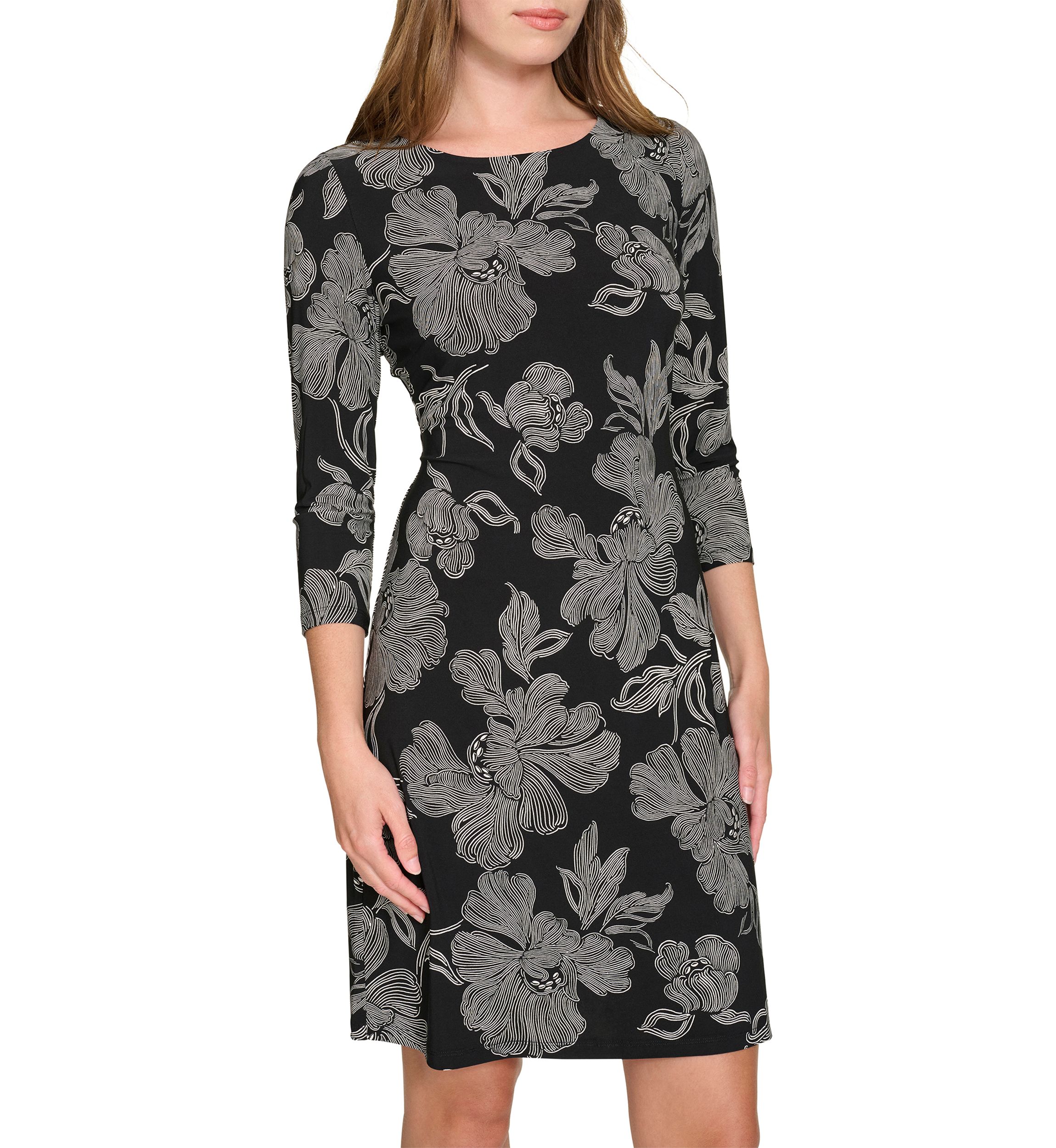 Womens Abstract Printed Jersey Shift Dress
