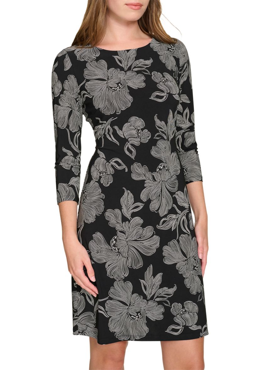 Womens Abstract Printed Jersey Shift Dress