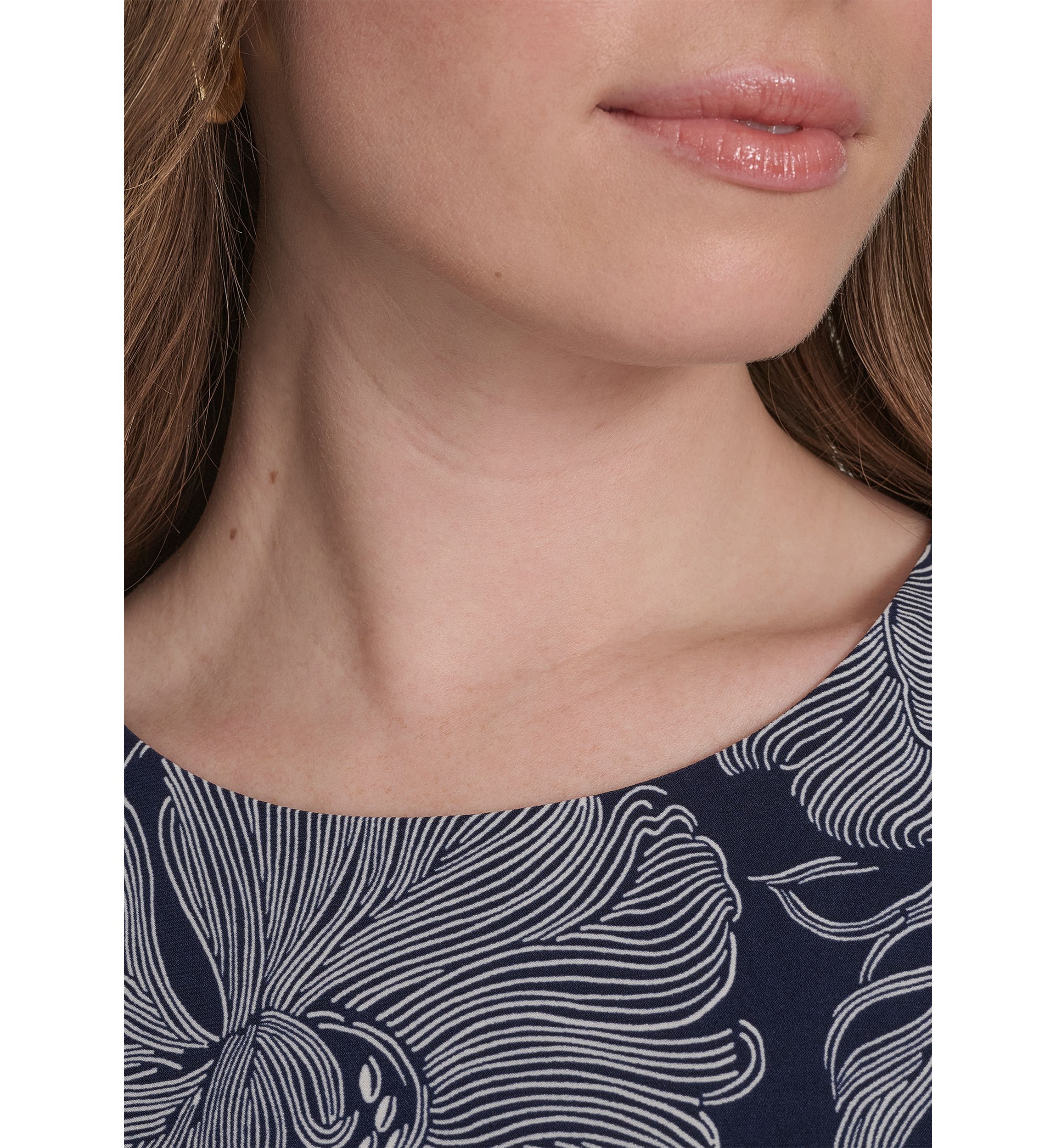 Womens Short Ruched Sleeve Jersey Shift Dress