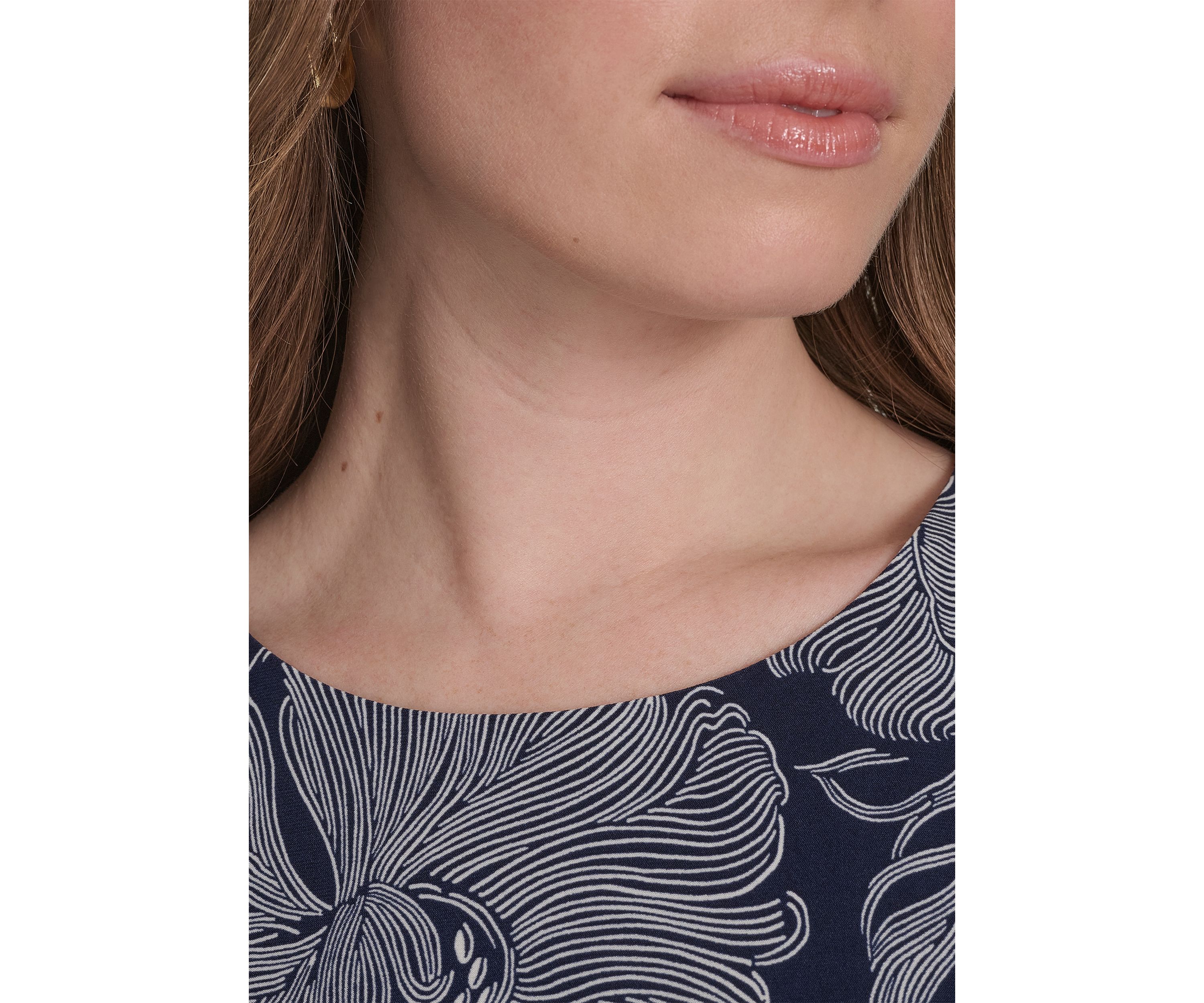 Womens Short Ruched Sleeve Jersey Shift Dress