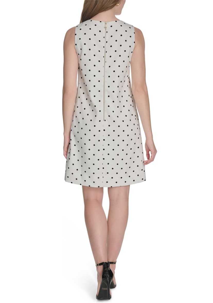 Womens Sleeveless Printed Shift Dress
