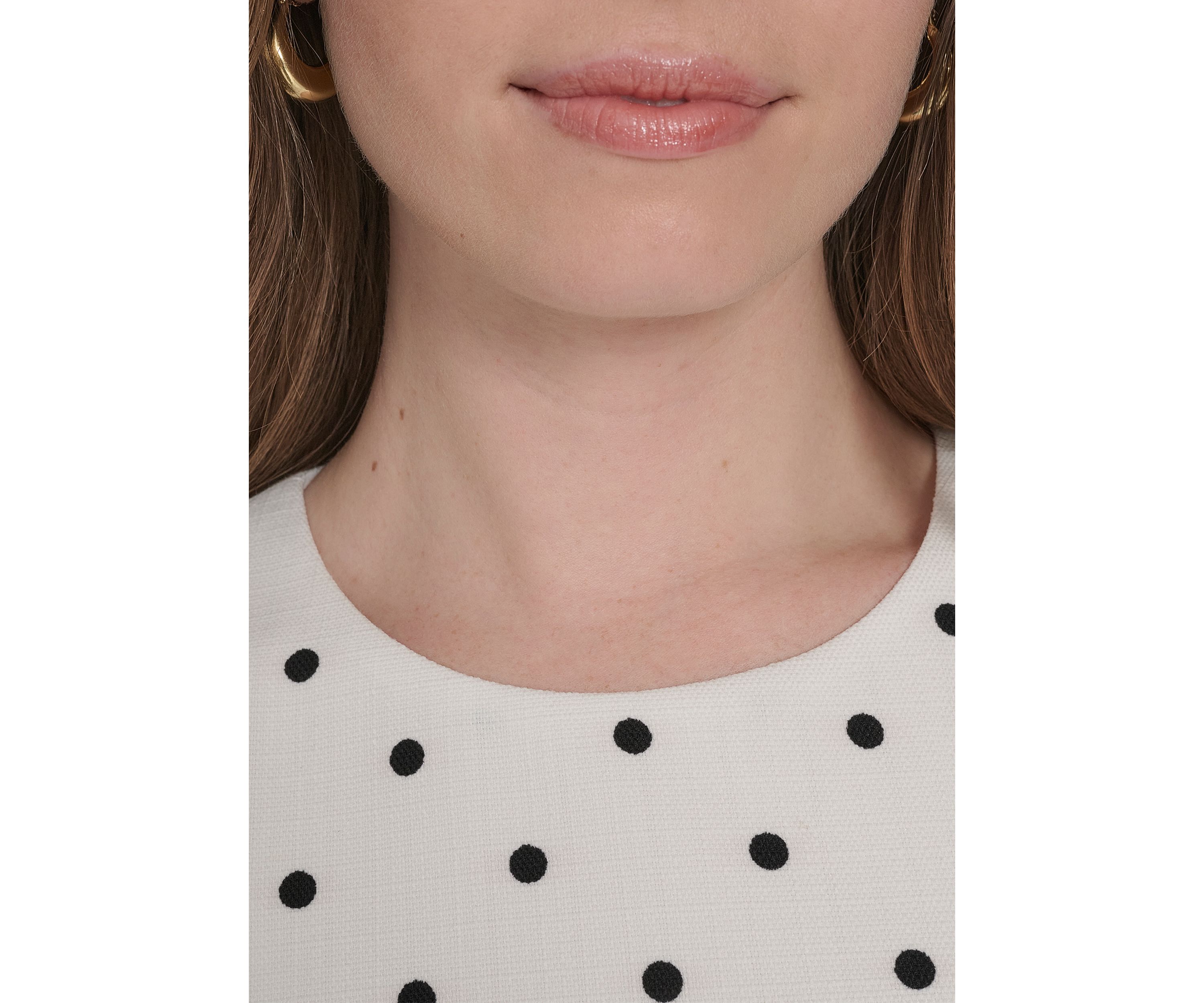 Womens Sleeveless Printed Shift Dress