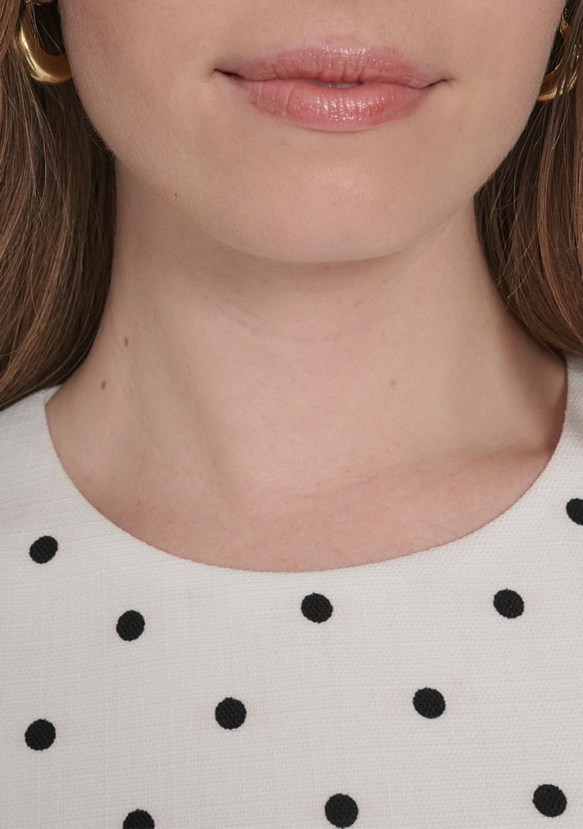 Womens Sleeveless Printed Shift Dress