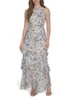 tommy hilfiger tiered chiffon maxi dress Tommy Hilfiger Women's Sleeveless Halter Tiered Chiffon Maxi Dress