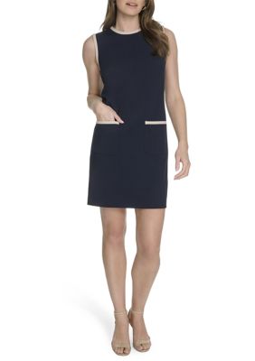 Tommy Hilfiger Women's Sleeveless Color Blocked Shift Dress, 4
