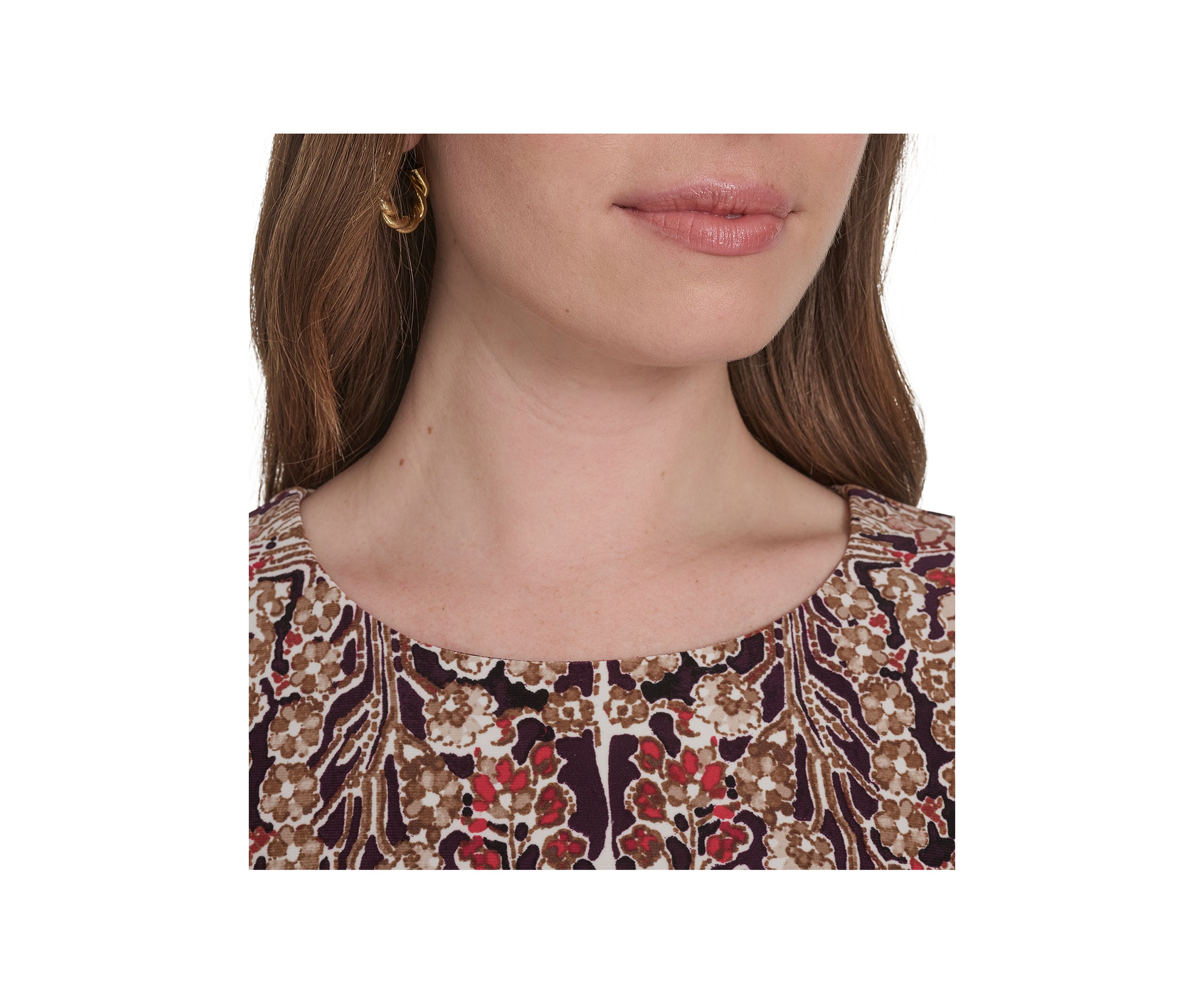 Womens Short Ruched Sleeve Jersey Shift Dress 