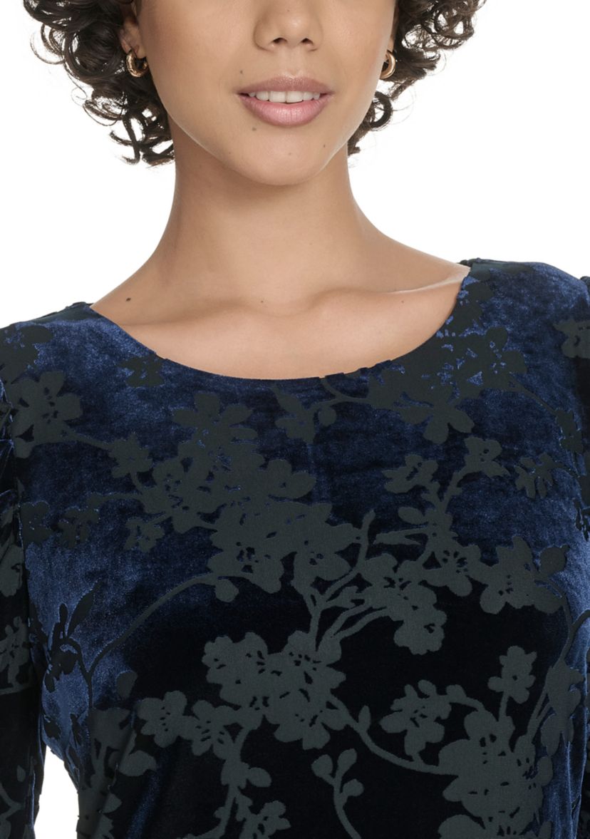Womens Ruched Short Sleeve Velvet Shift Dress