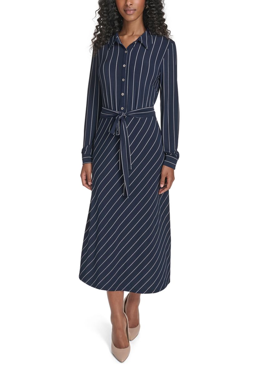 Tommy Hilfiger Women's Long Sleeve Print Shirtdress | Belk