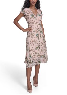 Tommy Hilfiger Women's V-Neck Print Midi Dress, 4