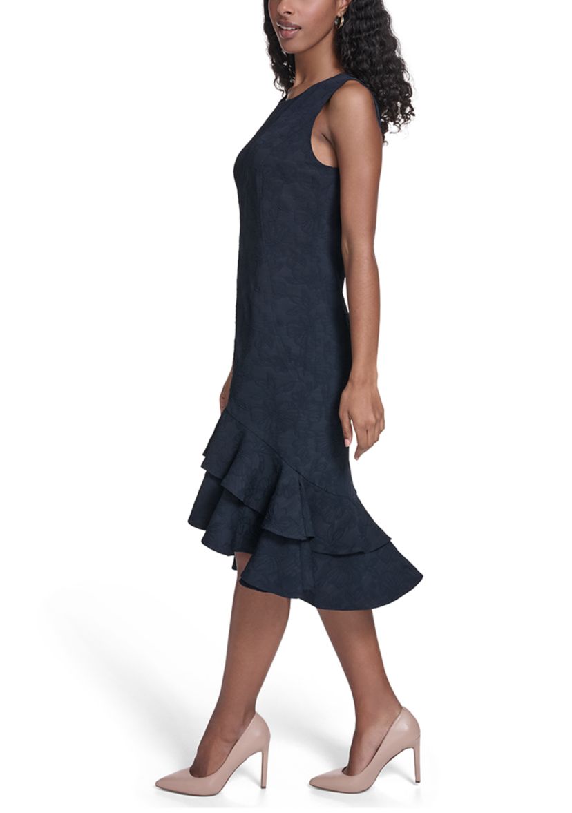 tommy hilfiger fitted dress Tommy Hilfiger Slim Fit Stripe Midi Sweater Dress In Rouge Multi