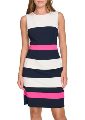 princess polly baby blue dress Tommy Hilfiger Colour Blocked Polo Midi Dress Multi main image 0