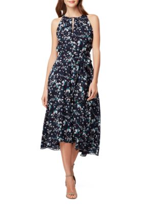 Tahari ASL Halter Chiffon Floral Dress | belk