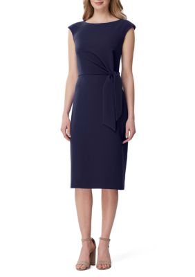 Robe Tahari ASL Manches Courtes Bleu Royal Taille 8 - Modèle D'Essai Magasin