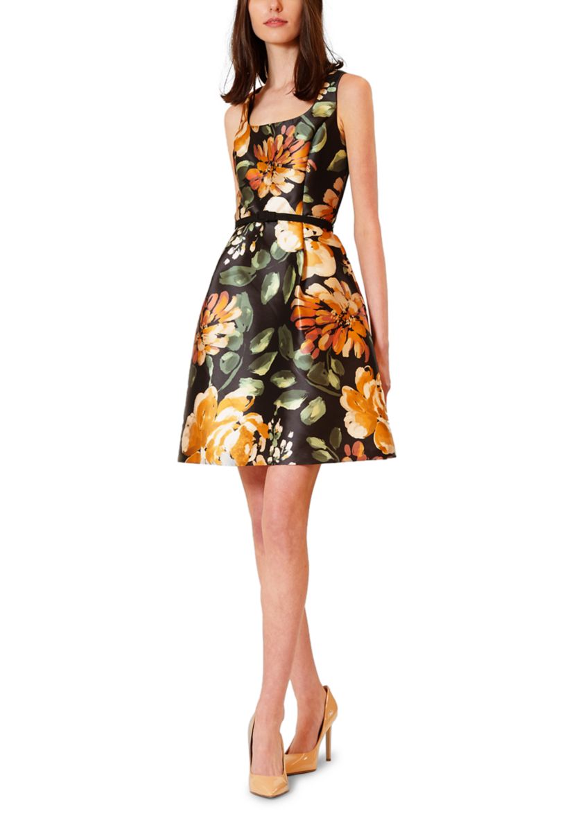 Womens Sleeveless Printed Mini Dress