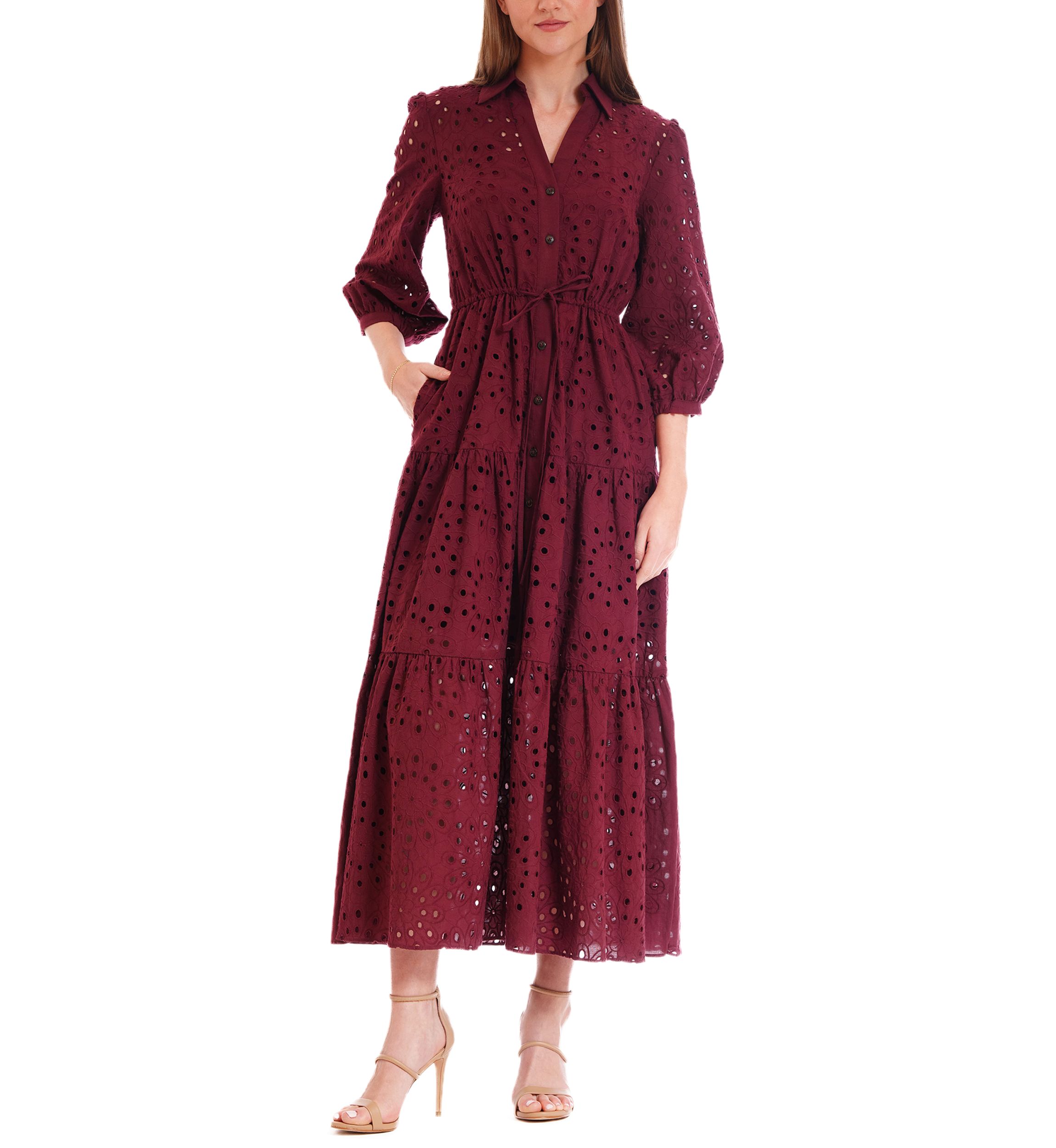 Womens Lace A-Line Dress