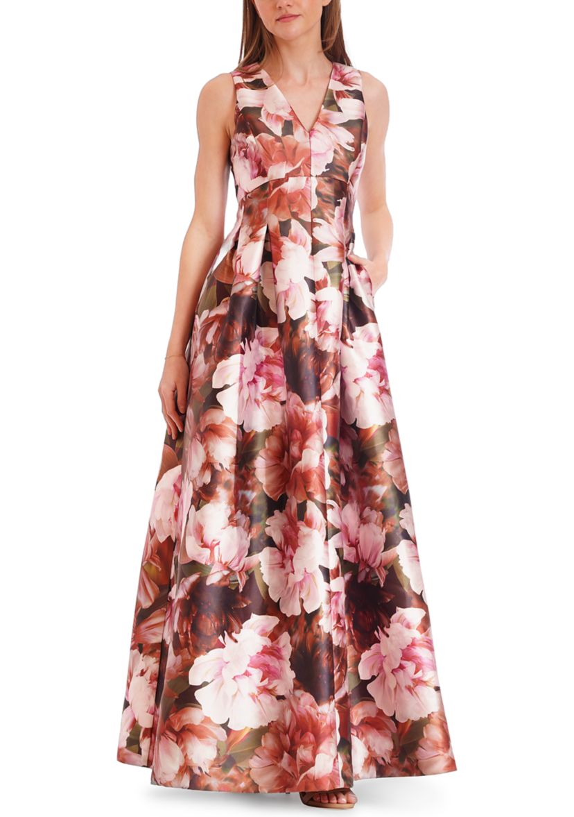 Julia Jordan Women's Sleeveless V-Neck Floral Gown | Belk