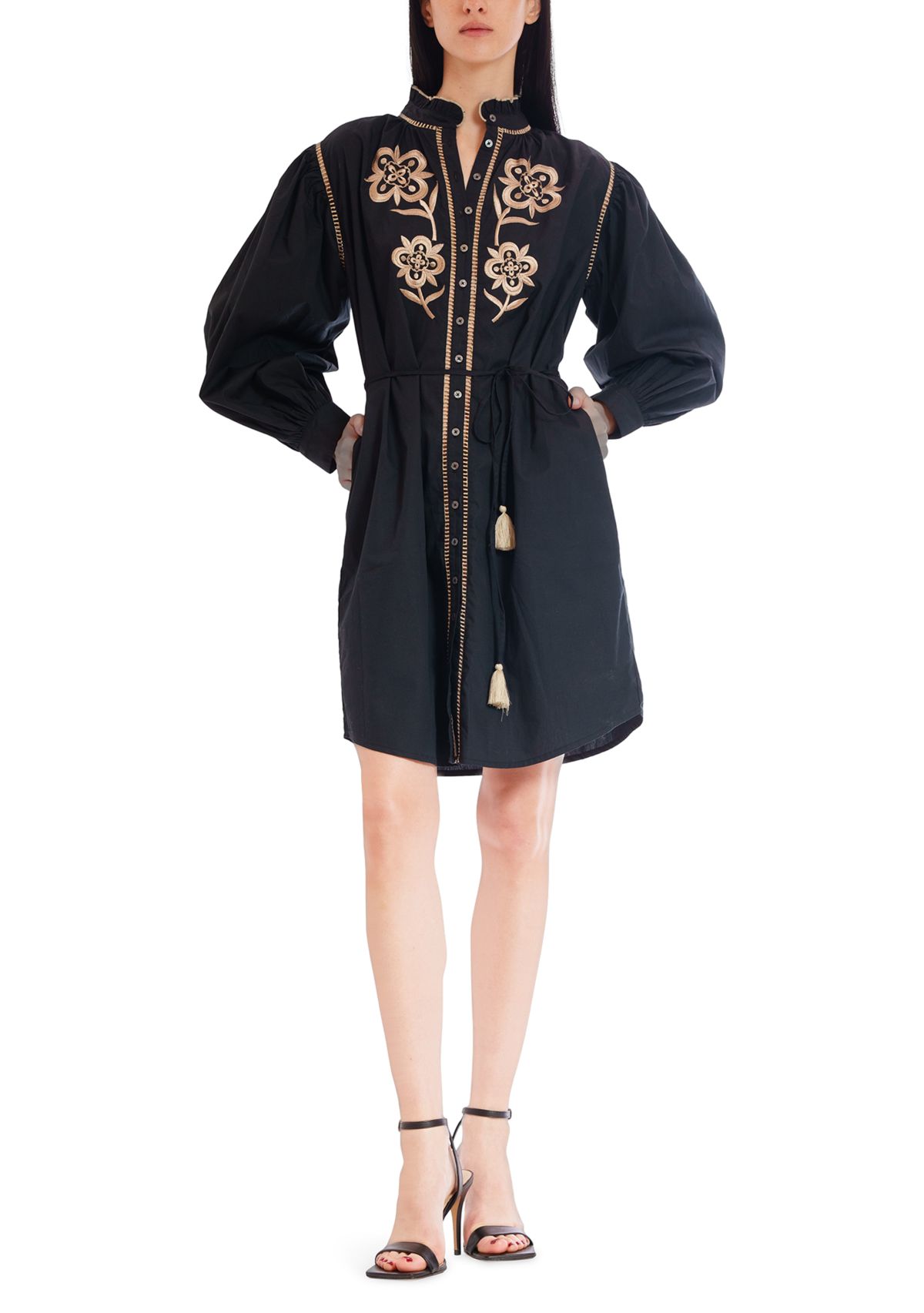 Womens Embroidered Shirtdress