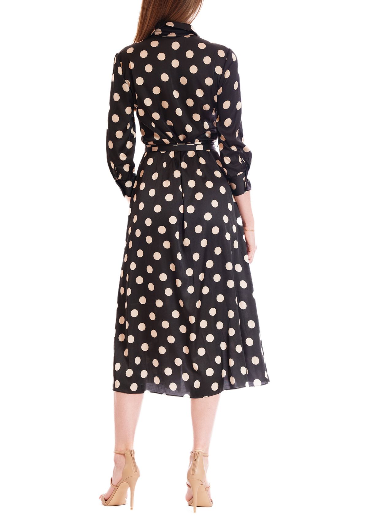 Womens 3/4 Sleeve Printed Shirtdress