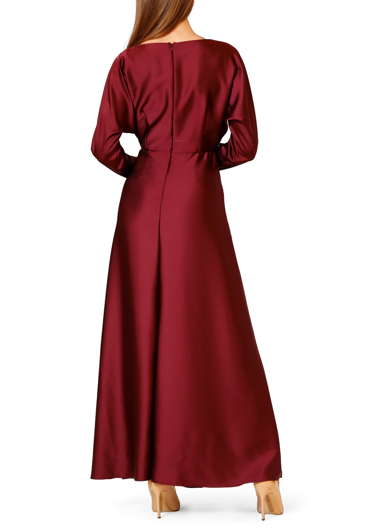 Womens Ruched Waist Maxi Dress