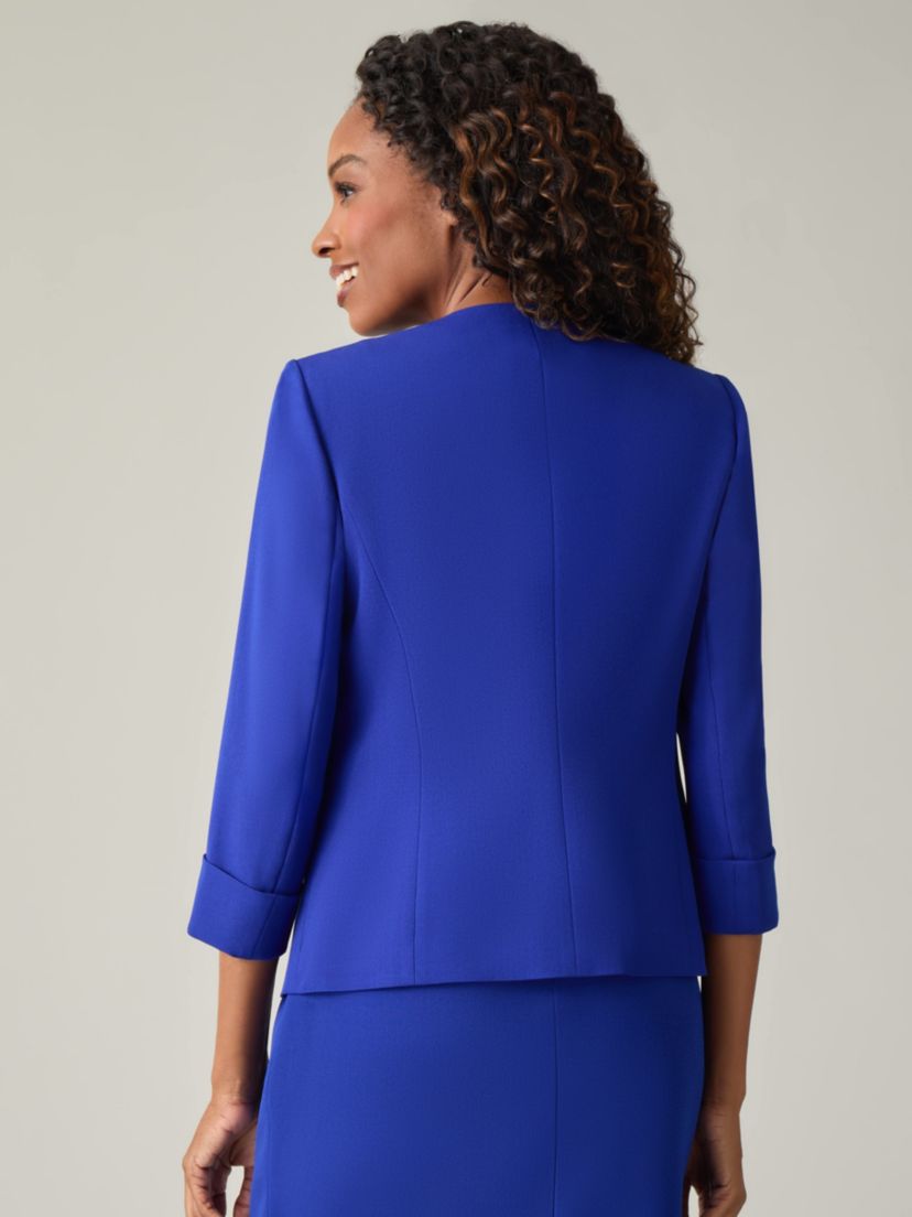 Petite Stretch Crepe Cardigan With Rolled Cuff Sleeves