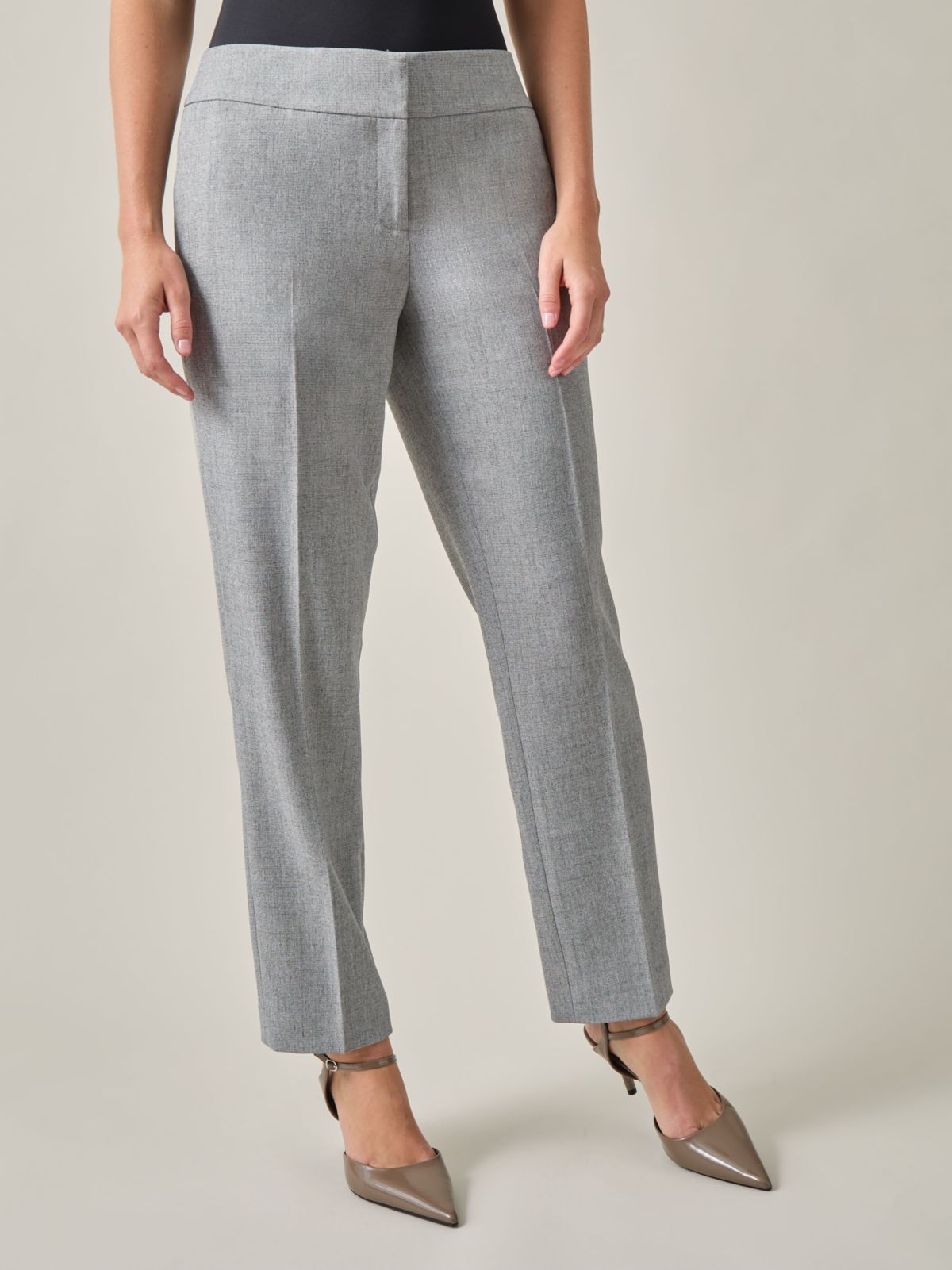 Womens Fly Front Slim Pant