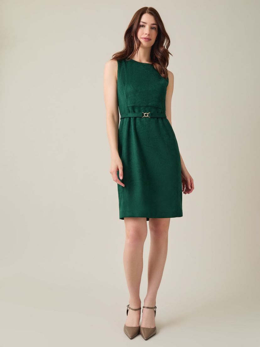 Womens Petite Sheath Dress With Belt